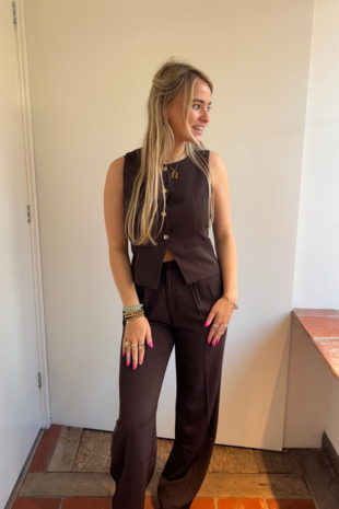 Sylvie pantalon bruin